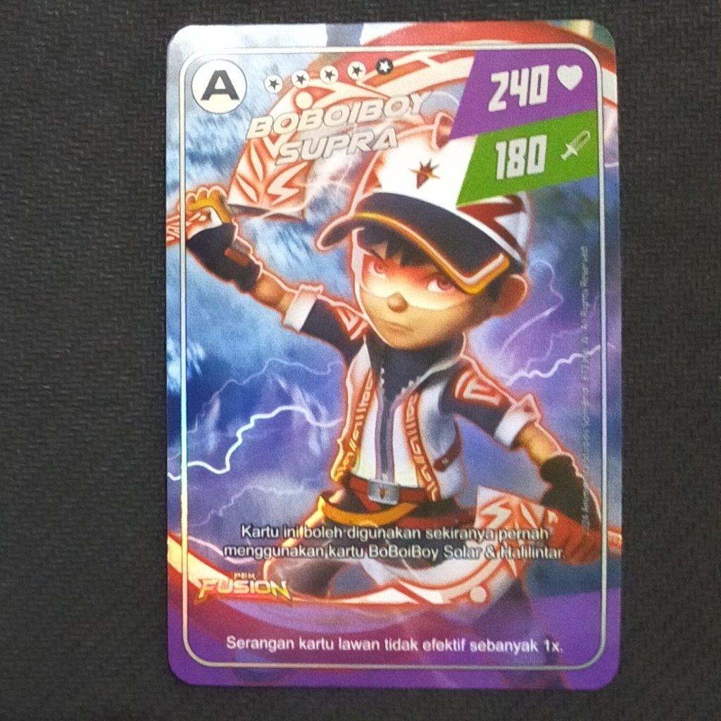 Boboiboy Monsta Galaxy Card Boboiboy Supra Dari Pek Fusion (Silver)