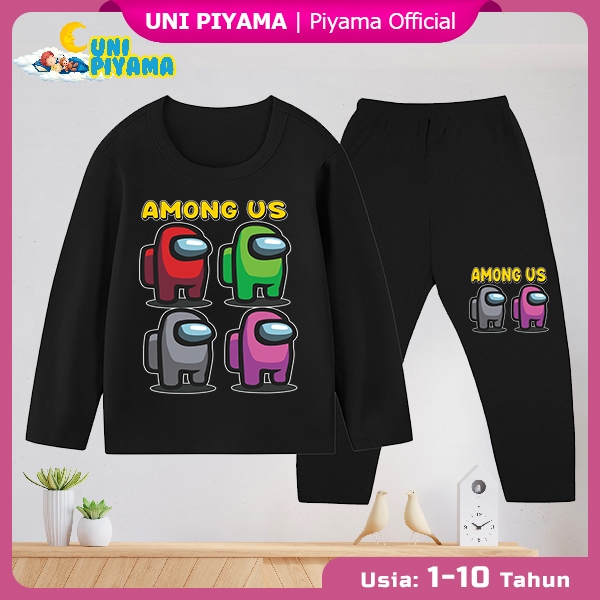 Piyama Tidur Among Us Stelan Panjang Motif Jumbo Anak Laki Laki Dan Perempuan Usia 1-10thun 333