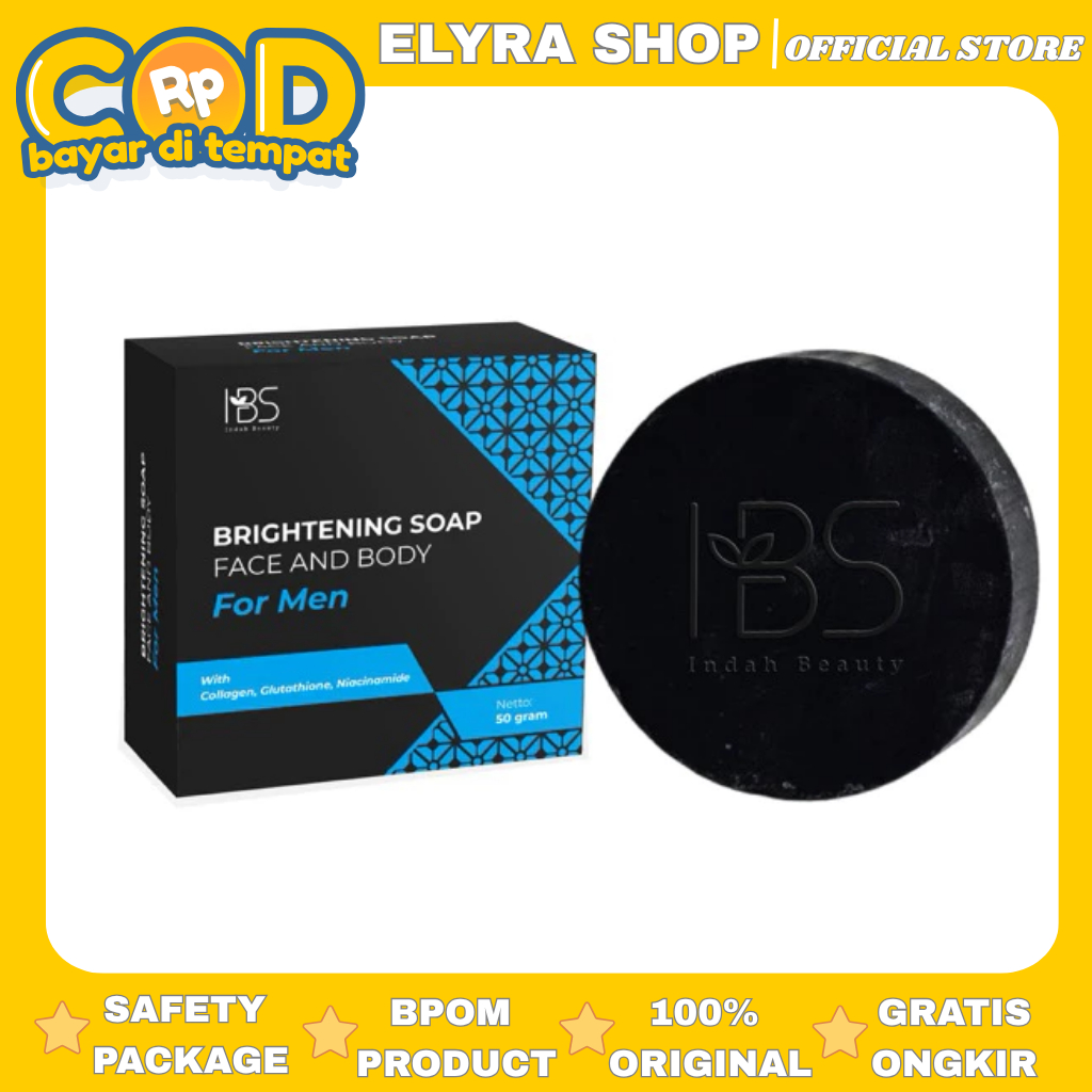 IBS Brightening Soap For Men Original BPOM || IBS Sabun Pencerah Wajah Badan Pria BPOM Certified