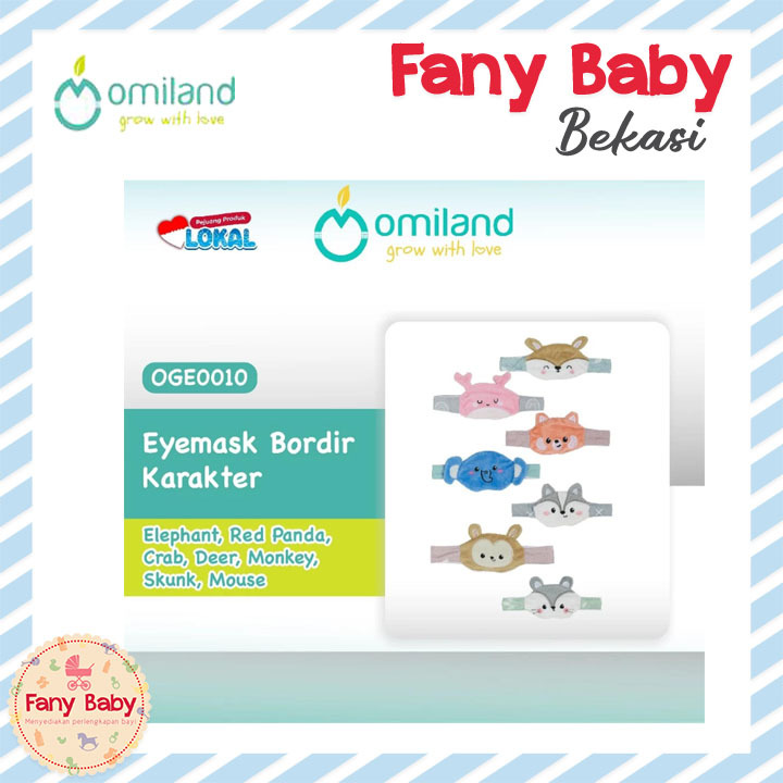 OMILAND EYEMASK BORDIR KARAKTER | PENUTUP MATA BAYI KARAKTER