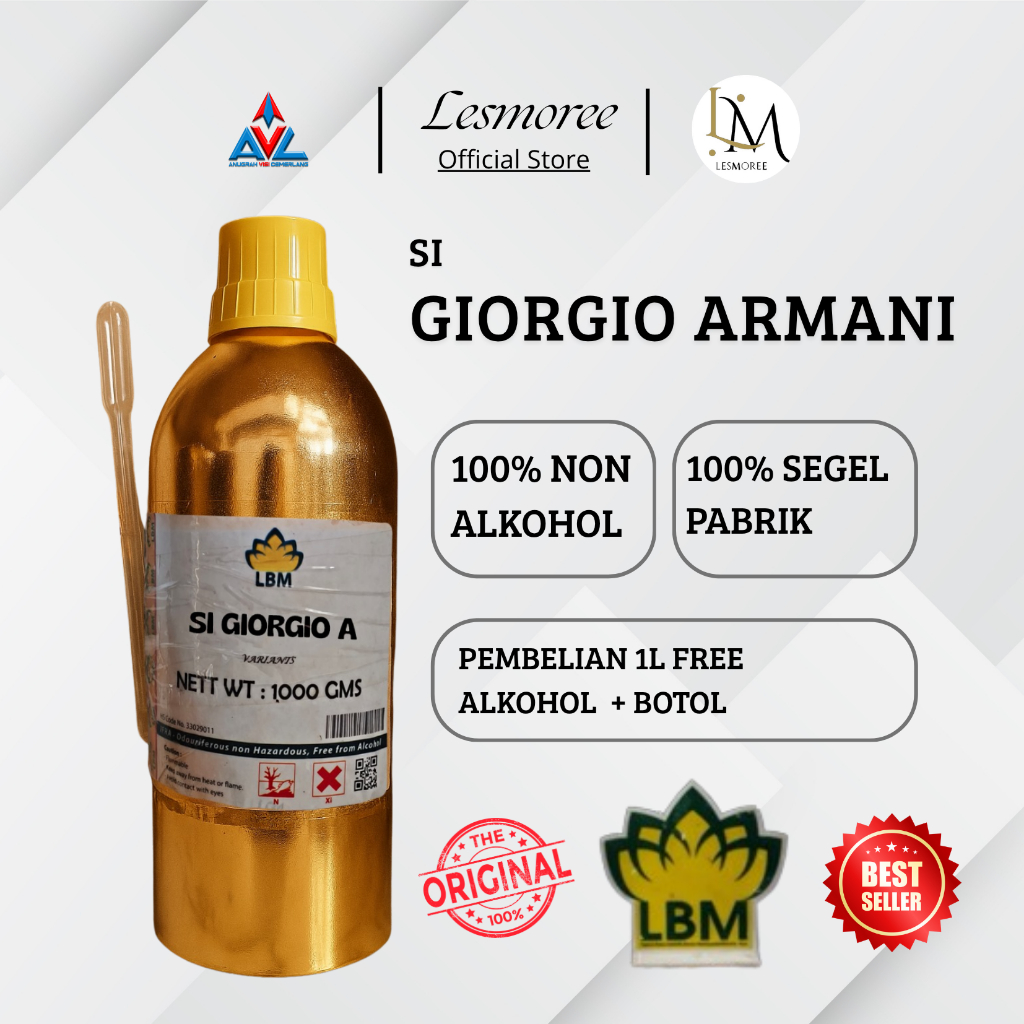 BIBIT PARFUM / SI GIORGIO A / SI GIORGIO ARMANI / GIORGIO ARMANI / KEMASAN SEGEL PABRIK ORIGINAL LBM