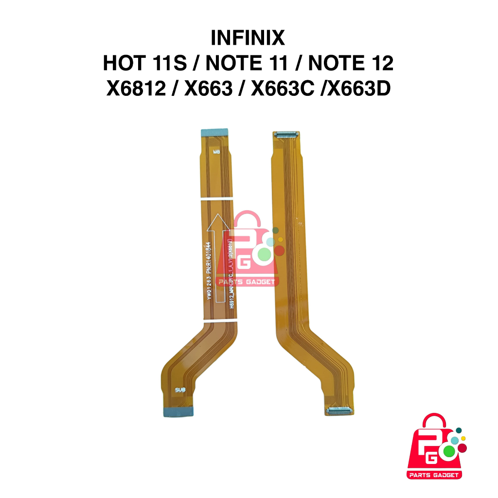 Flexible Mainboard Infinix Hot 11S Note 11 Note 12 X6812 X663 Flexi Penghubung Board Mesin