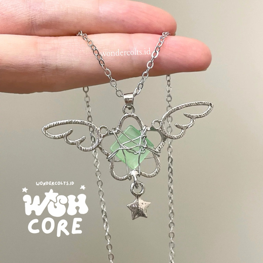 Wish Core Kalung NCT Wish Angel Wings Star Aksesoris Konser KPOP