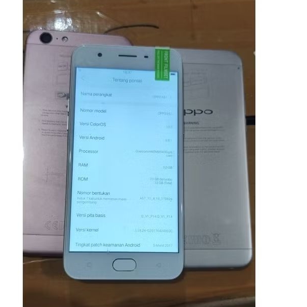 oppo a57 (2016) a57 lama normal (second) 3/32gb siap di gunakan