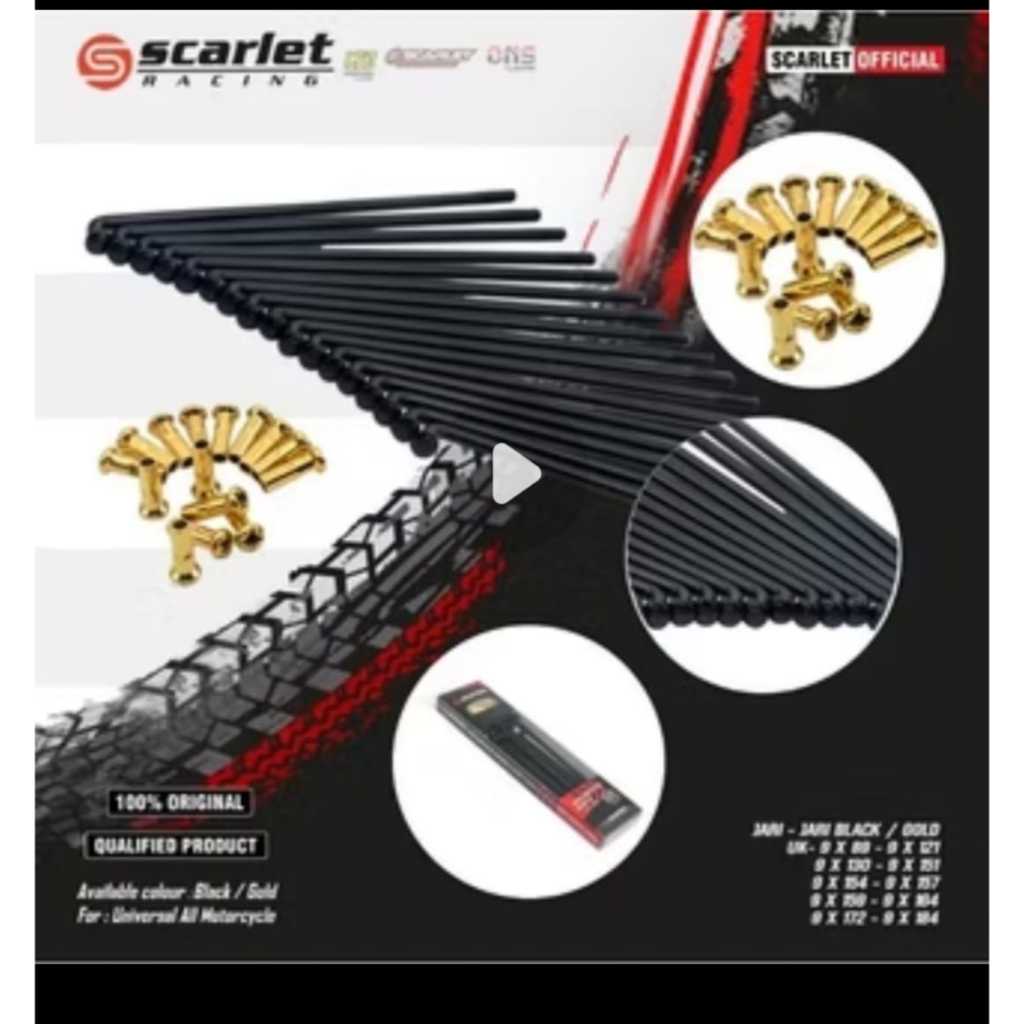 Jari Jari Hitam Sepasang/Set Ring Velg 17 Depan Belakang SCARLET Beat Mio Supra,Gl,Grand,Kharisma