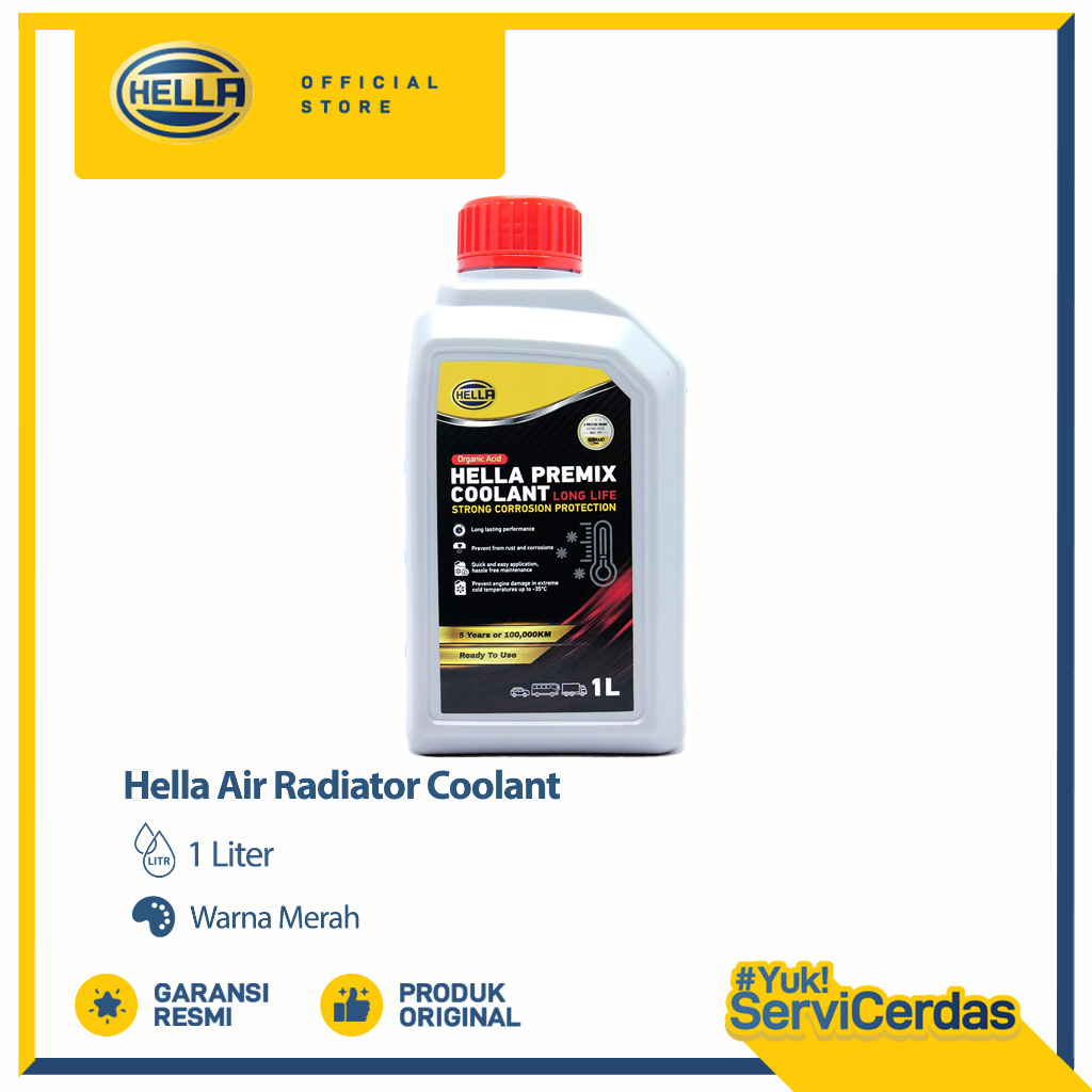 Air Radiator Coolant Hella Merah 1 Liter - Radiator Coolant