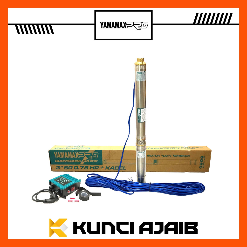 YAMAMAX PRO 3" SR Pompa Satelit 0.75 HP Sible Submersible Sumur Bor