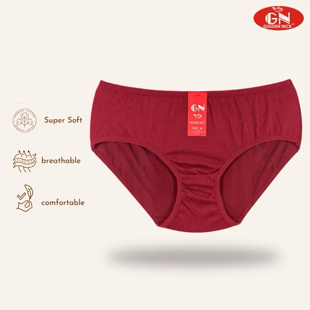 6Pcs CD Golden Nick 936 / Celana Dalam Wanita Golden Nick Warna Gelap