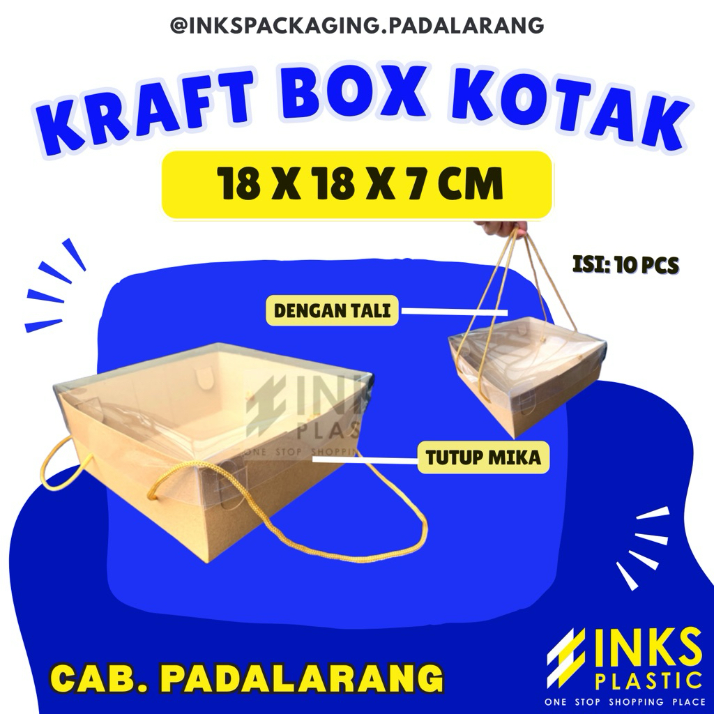 KRAFT BOX TALI 18 X 18 X 7