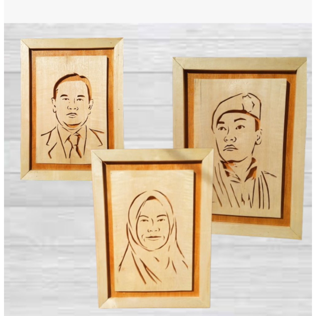 SketsaWajahUkirKayuCustom