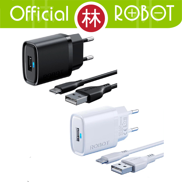 Robot RT-K7S / RT-K7SC Single Output Charger Adaptor Kabel Data Cable Micro & Type-C 1.2A New RT-K7