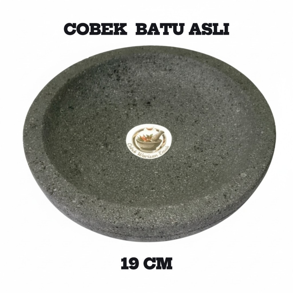 Cobek Batu Asli 19 cm Cobek Batu Asli 100% Original Cobek Batu Gunung Merapi