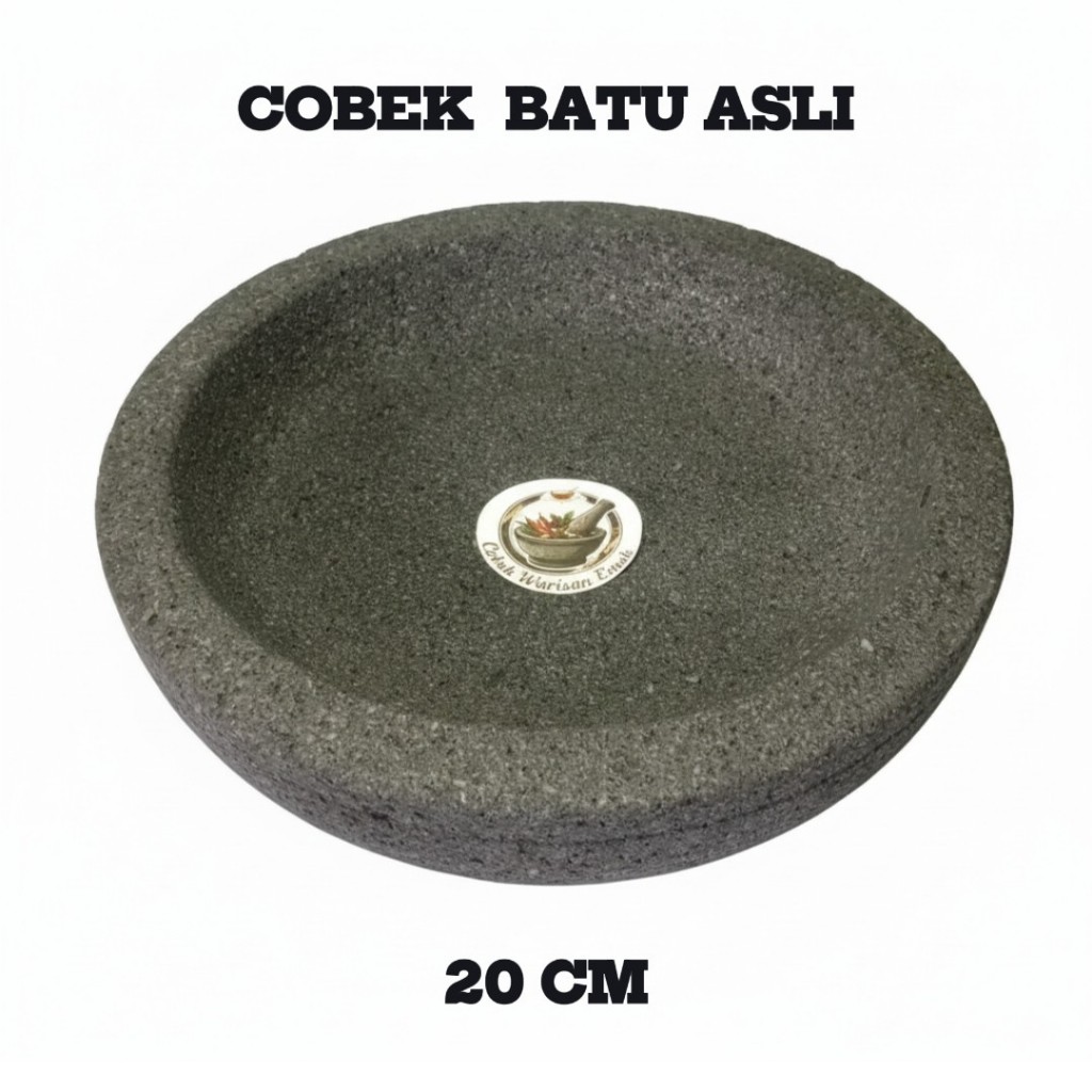 Cobek Batu Asli 20 cm Cobek Batu Asli 100% Original Cobek Batu Gunung Merapi
