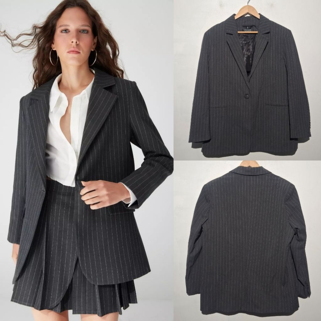 STRADIVARIUS BLAZER STRIPES BARU ASLI ORIGINAL