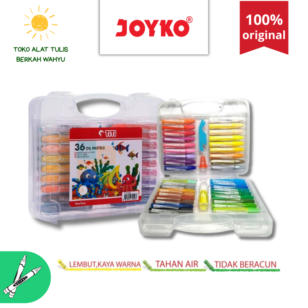TOKO BERKAH WAHYU - KRAYON TITI ISI 36 - OIL PASTE - PERLENGKAPAN MENGGAMBAR & MEWARNAI ANAK SEKOLAH