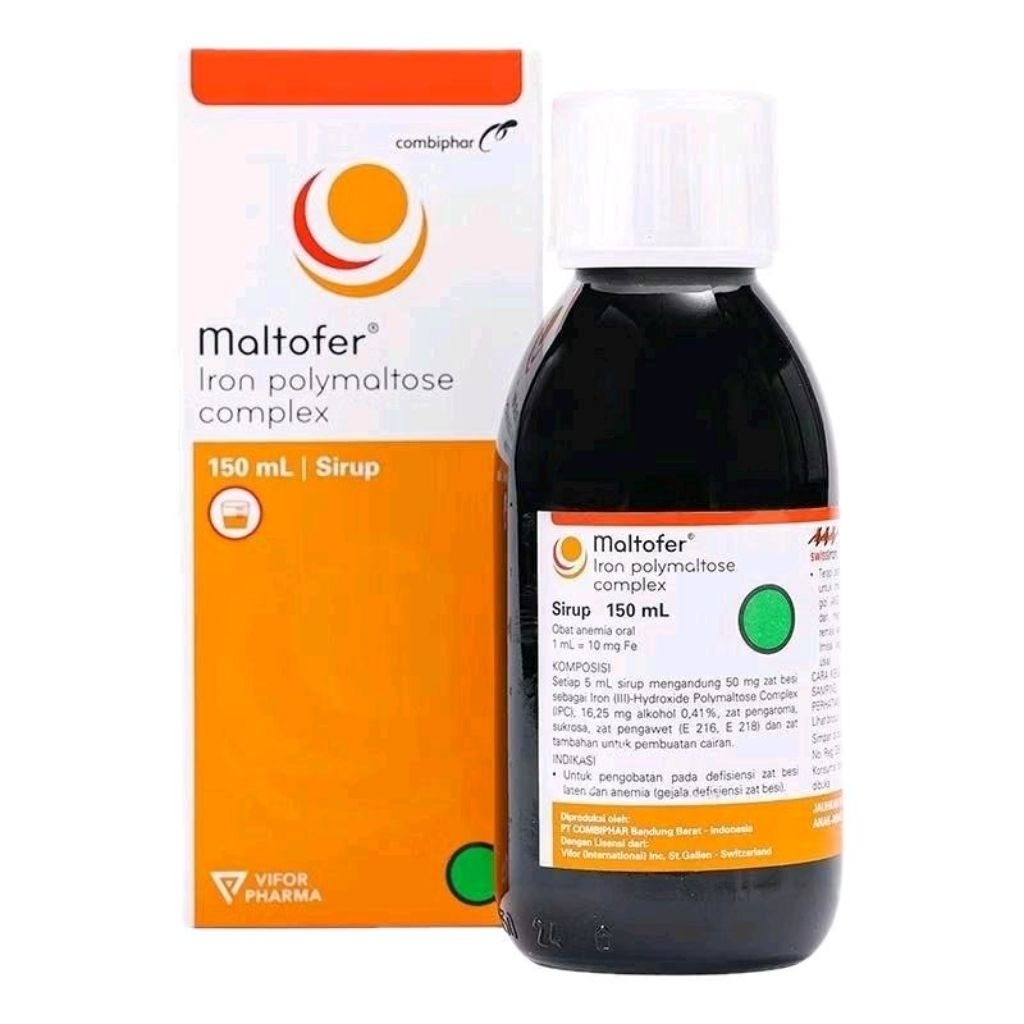 Maltofer Sirup 150ml - Vitamin Penambah Zat Besi untuk Defisiensi Zat Besi Tanpa Anemia dan Pencegah