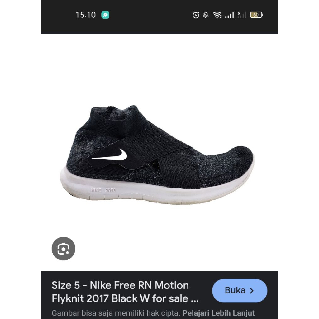 Nike Free Run Motion Flyknit Black Running Shoes