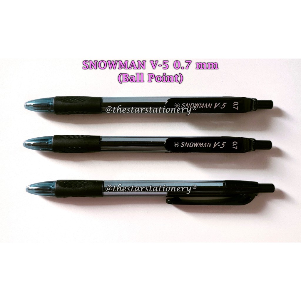 (1 Biji) Pulpen Snowman V-5 0.7 mm / Ballpoint Snowman V5 / Bolpen Snowman V5 / Bolpoin Snowman V 5