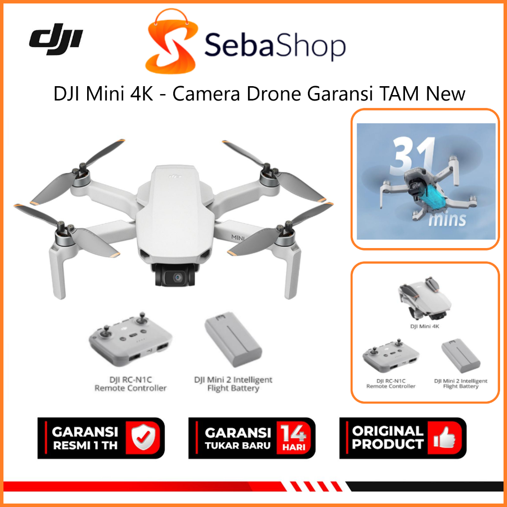 DJI Mini 4K - Camera Drone Garansi TAM New - DJI Mini 4K - Camera Drone Remote N1
