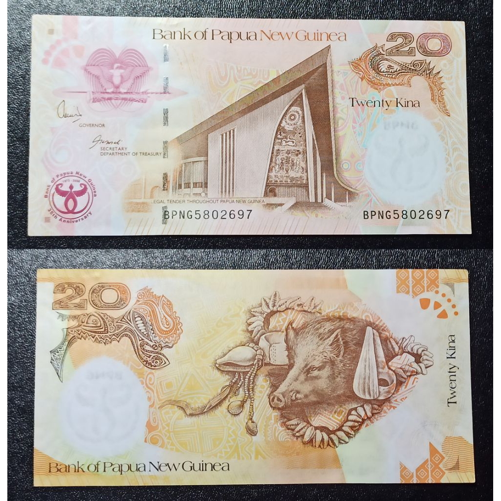 uang asing papua new guinea 20 kina p2243