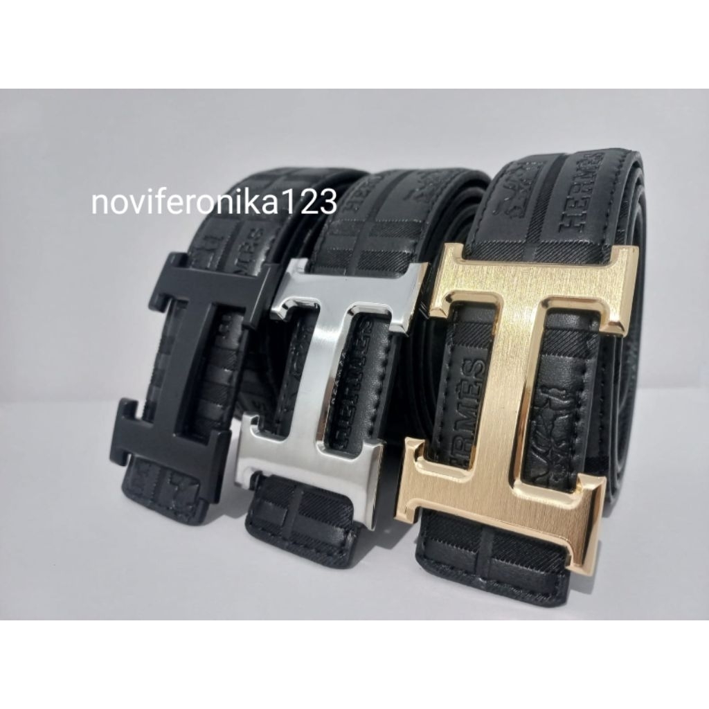 IKAT PINGGANG PRIA LV MODEL JARUM CANTOL EMBOS SABUK IMPORT GESPER PREMIUM LEATHER