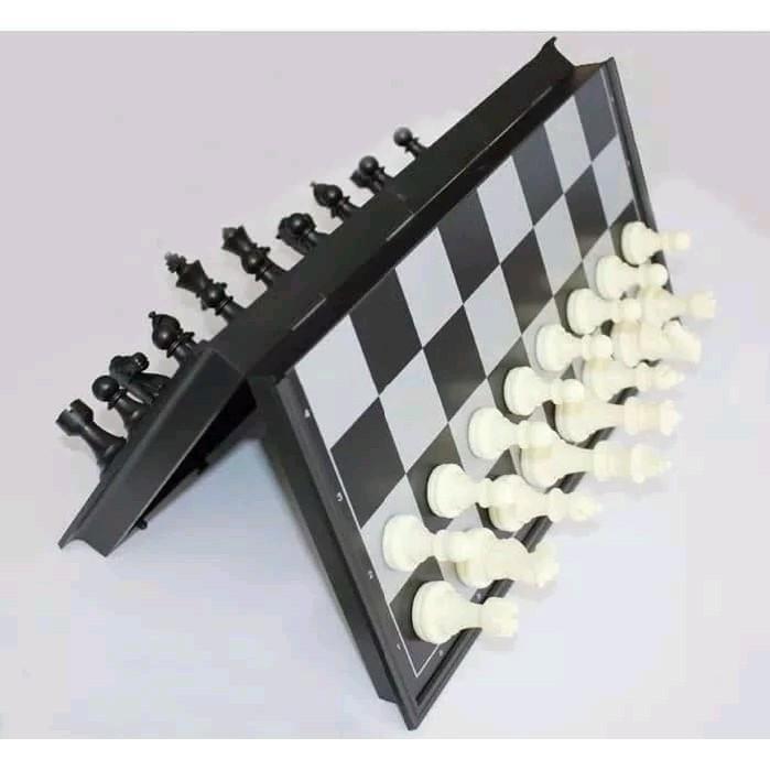 Papan Catur Magnet Ukuran Kecil Catur Magnet - Chess Game Folding Board