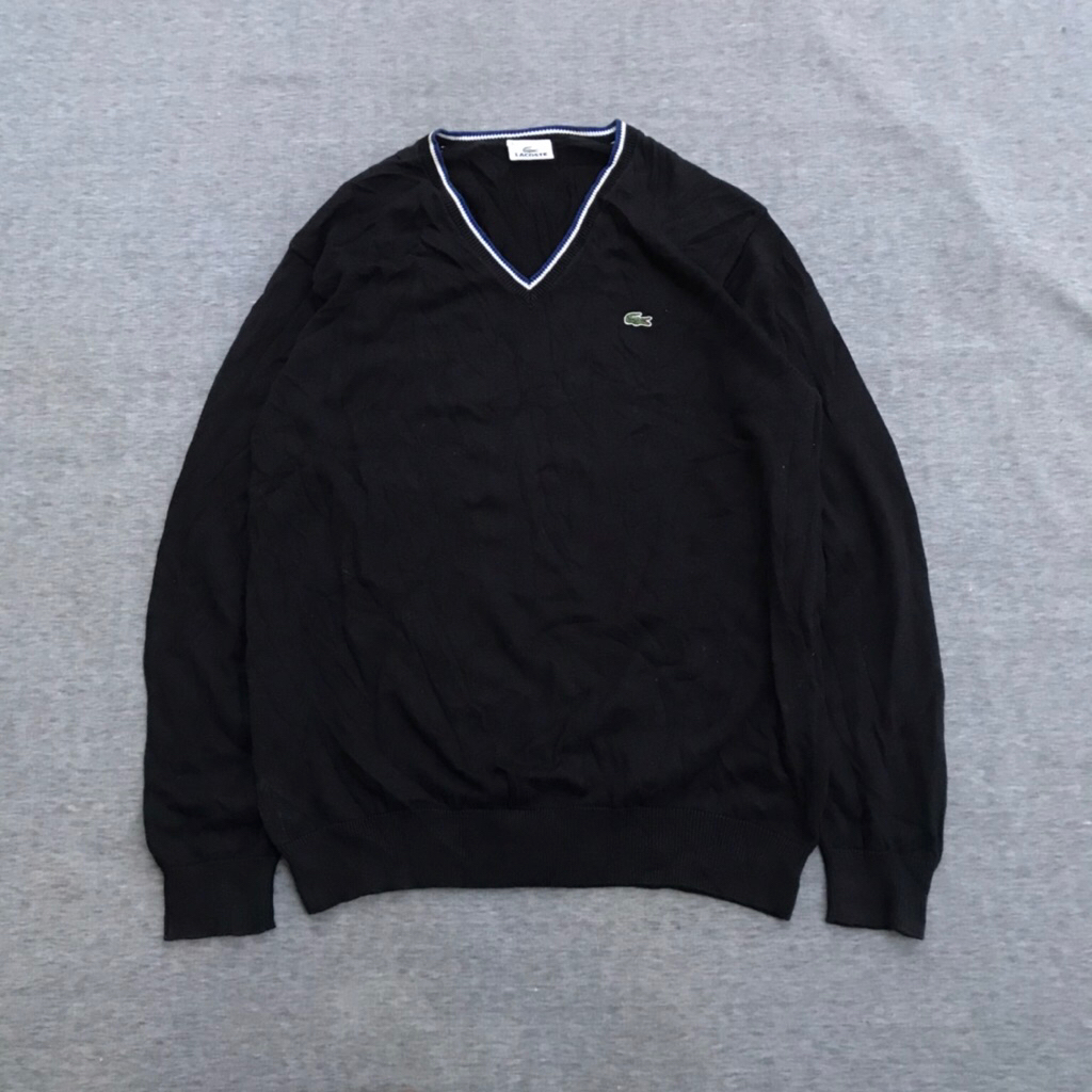 lacoste v knitwear ukuran L
