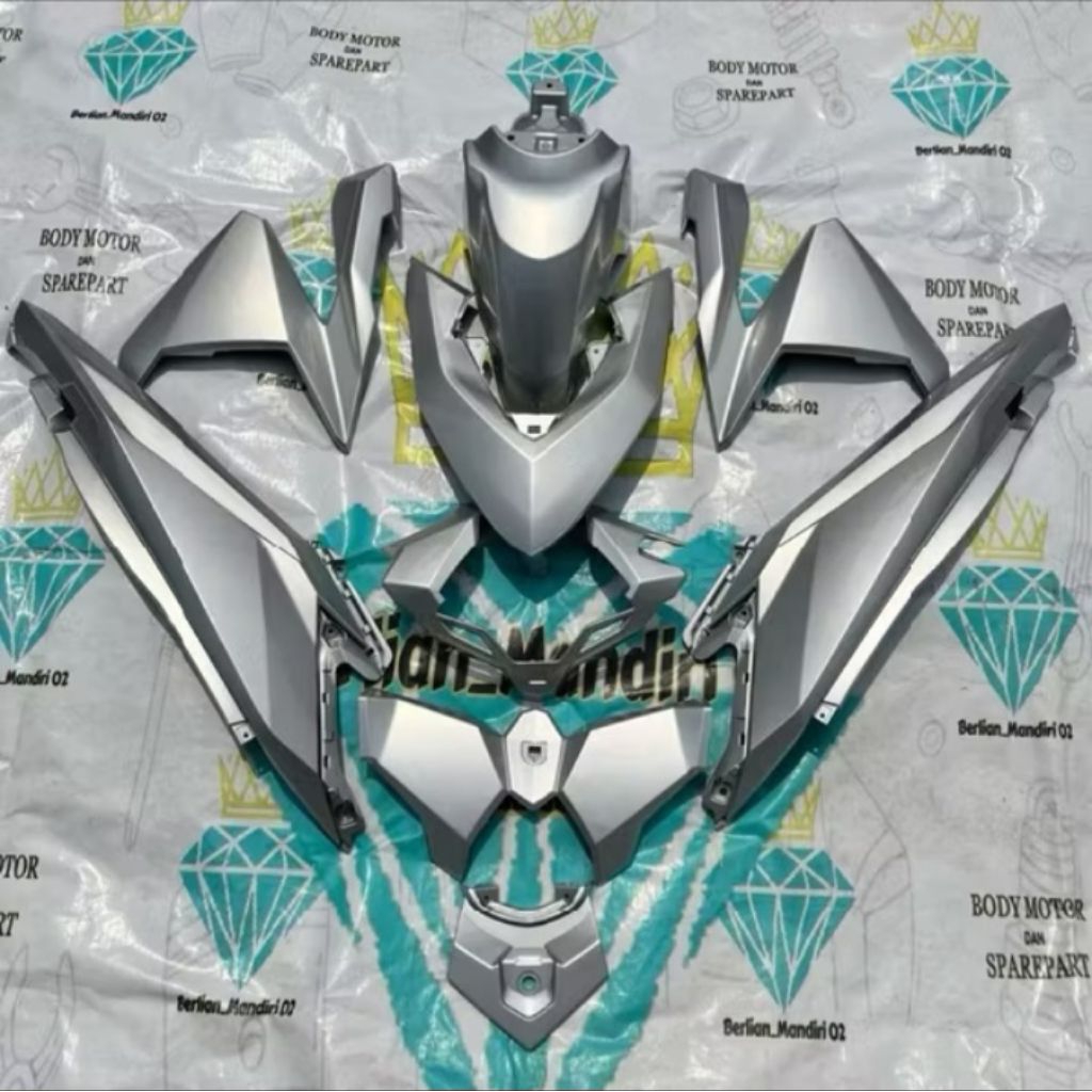 Full body halus honda vario 125 & 150 LED OLD warna costum dark grey metalix