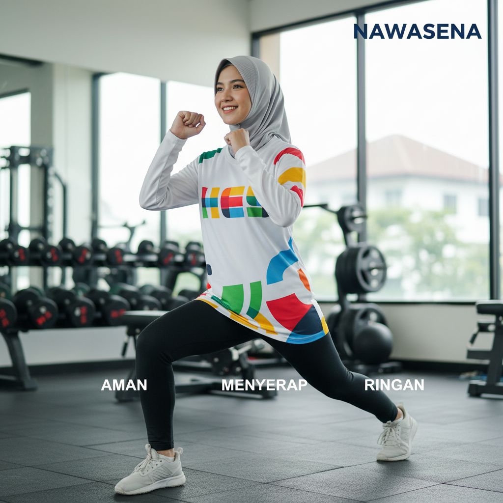 Baju Jersey Running, jersey gym, jersey lari wanita Full Printing
