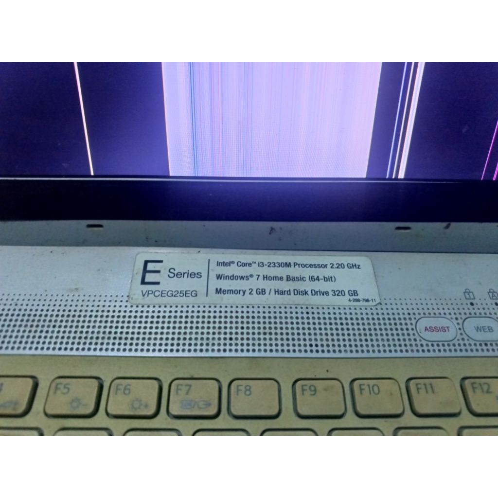 laptop sony vaio pcg-61a11w core i3 minus lcd