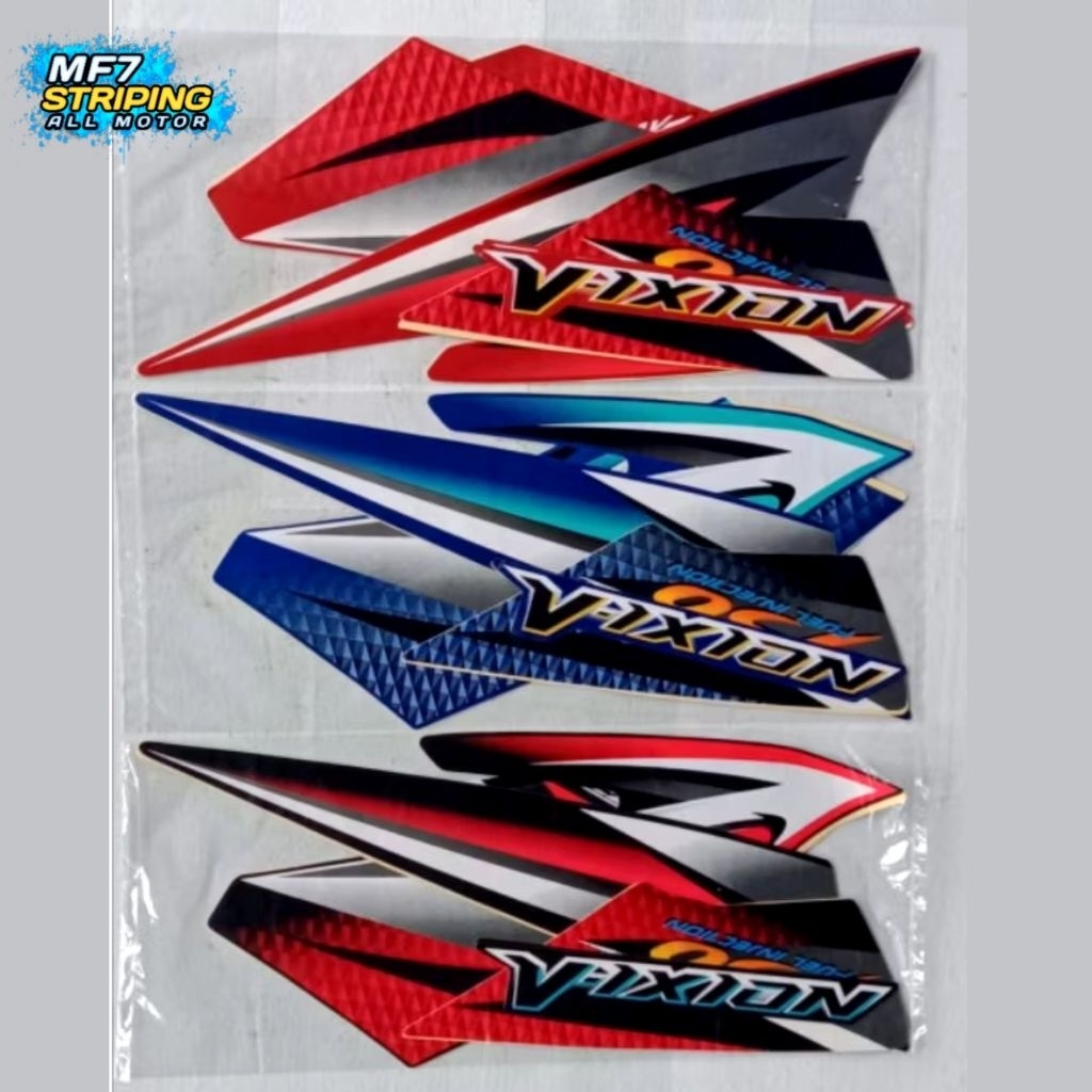 STRIPING YAMAHA VIXION OLD 2007 ORIGINAL LENGKAP FULLSET FULL BODY STIKER VIXION OLD 2007