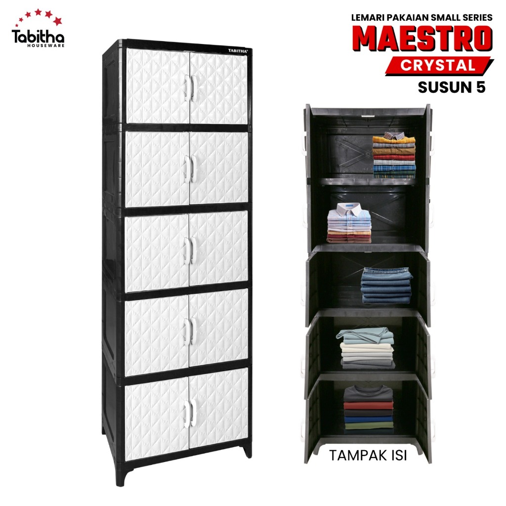 Lemari Plastik 5 Susun MAESTRO TABITHA Lemari Laci loker Serbaguna TEBAL KOKOH