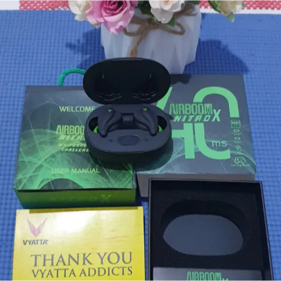 Vyatta Airboom Nitro X TWS 40ms Gaming Mode || Vyatta TWS Earphone Bluetooth 5.0 Low Latency