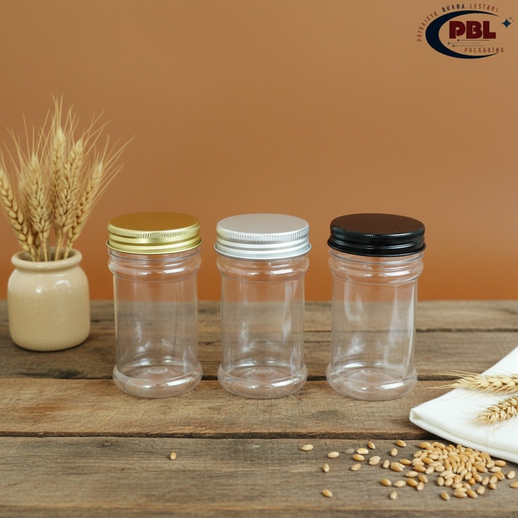 Toples Sambal / Toples Bumbu 150ml / Toples Jar Plastik 150ml / Toples selai 150ml - Tutup Alumunium