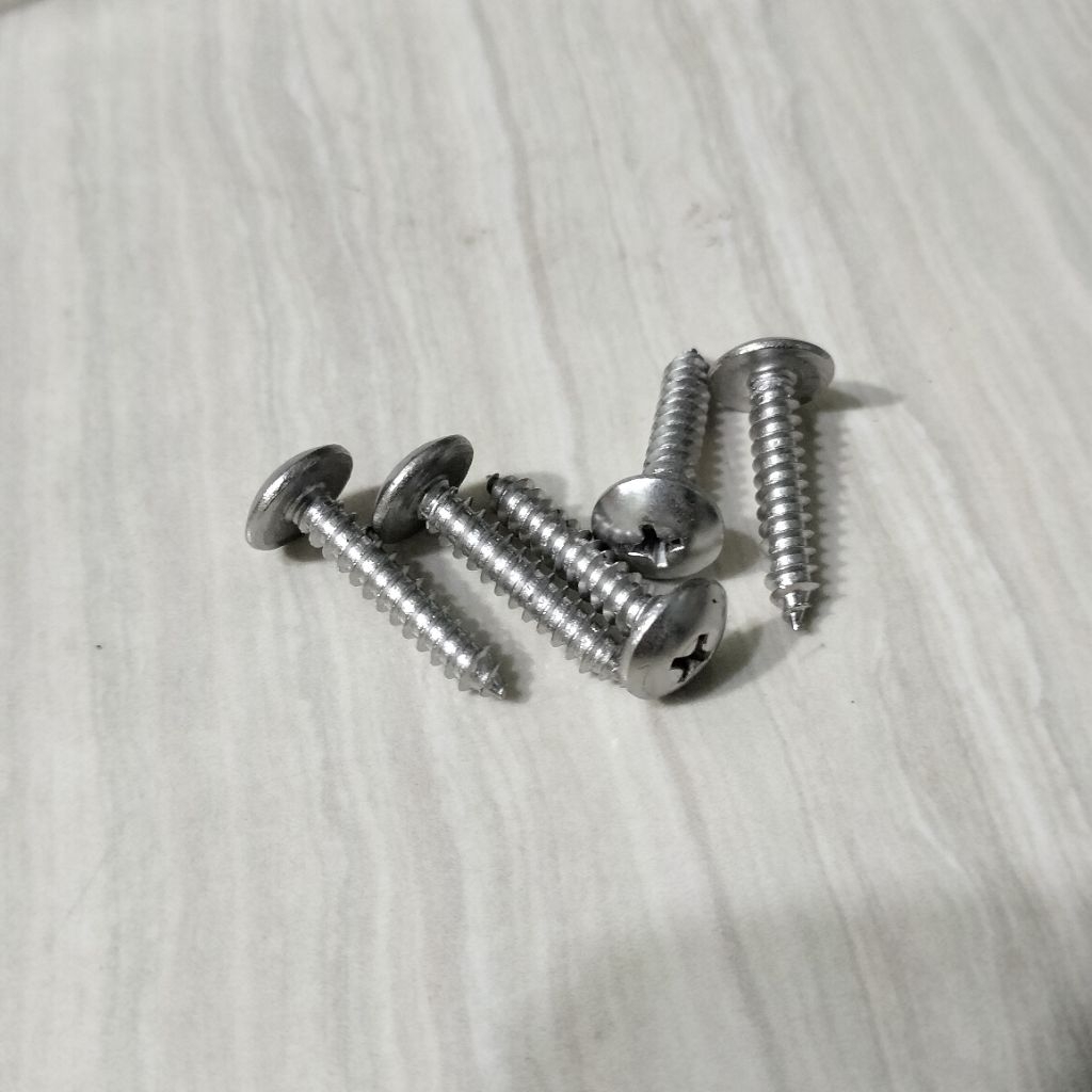 (paket 5pcs) baut ulir baut cacing 5x25 stainless anti karat