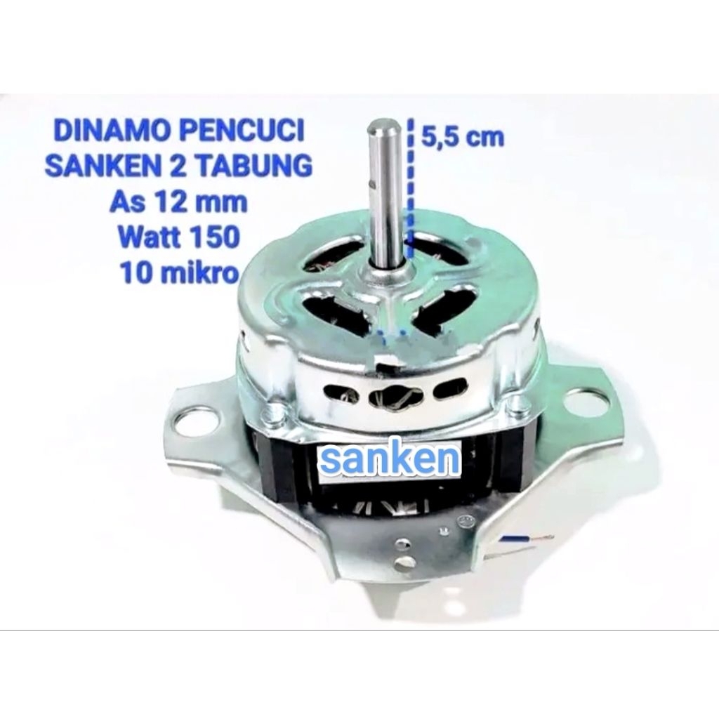 DINAMO WASH 150 W MOTOR PENCUCI SANKEN DINAMO MESIN CUCI 3 KAKI