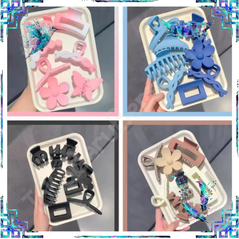 TBB - Set Jepit Rambut Isi 8 Paket Jepit Rambut Jedai Korea Fashion Aesthtic A198