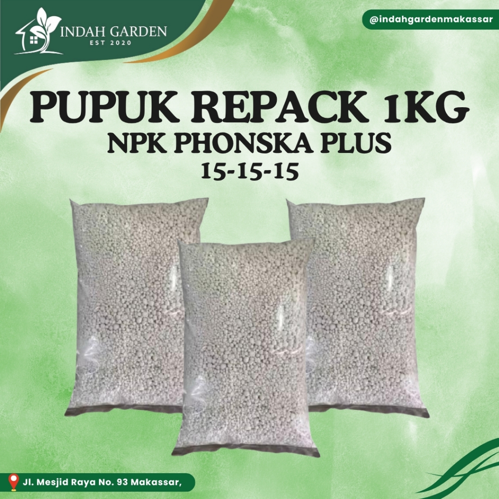 Pupuk NPK Phonska Plus 15 15 15 Kemasan Repack 1kg 1 Kg Petro Ponska
