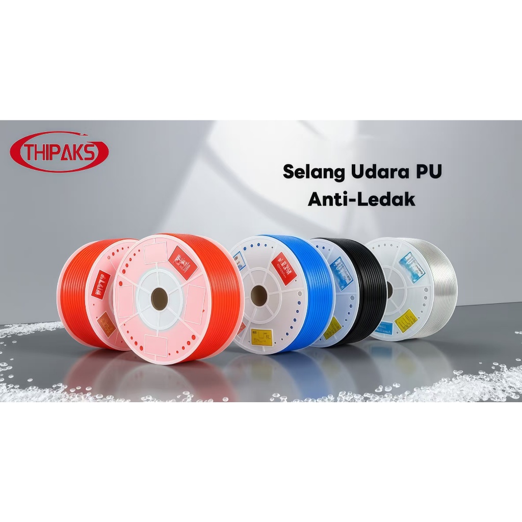selang Hose Pu Selang Pu (PollyUrethane) Ukuran OD 12 mm x 8 mm ROLL 100 METER