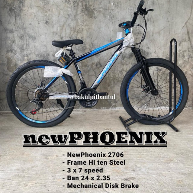 Sepeda anak cowok dewasa gunung MTB ring 24 new phoenix | Sepeda Gunung ring 24