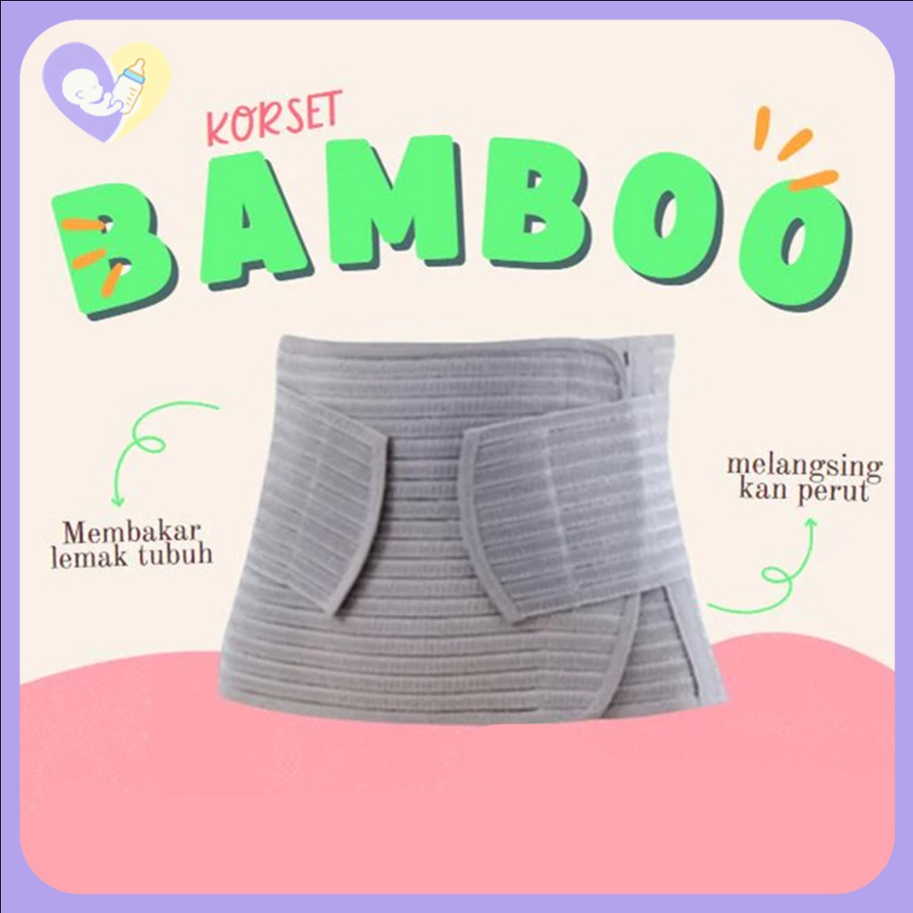 Korset Nano Bamboo Pelangsing Stagen Pasca Melahirkan/Korset Postpartum Bamboo Korset Bamboo Pasca M