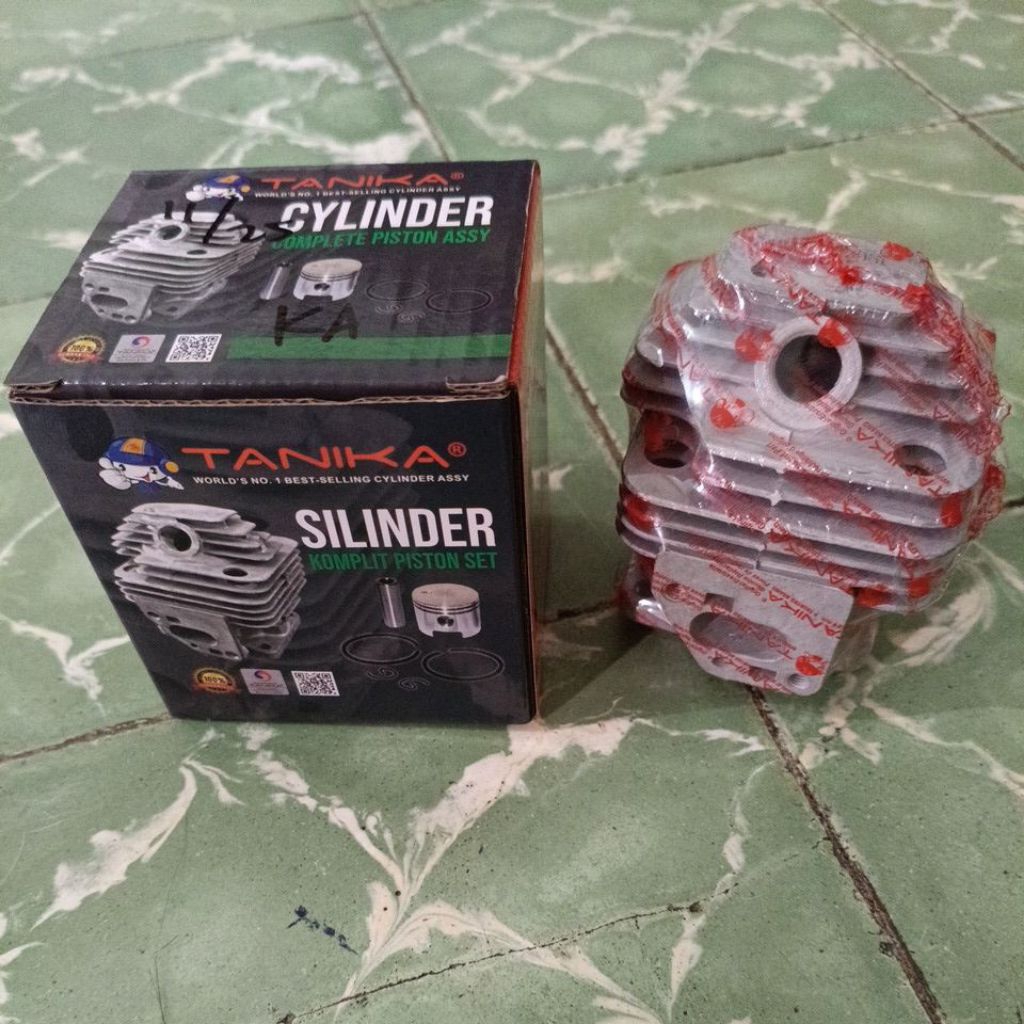 Blok Silinder Komplit Piston Set Tanika 338 ER Mesin Rumput