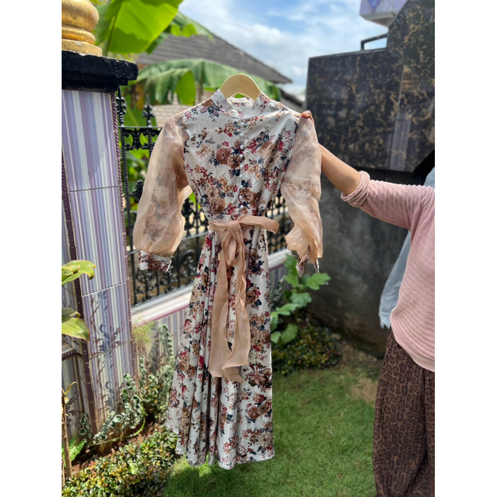 prelove dres abaya brokat lebar35 lengan52 tinggi129