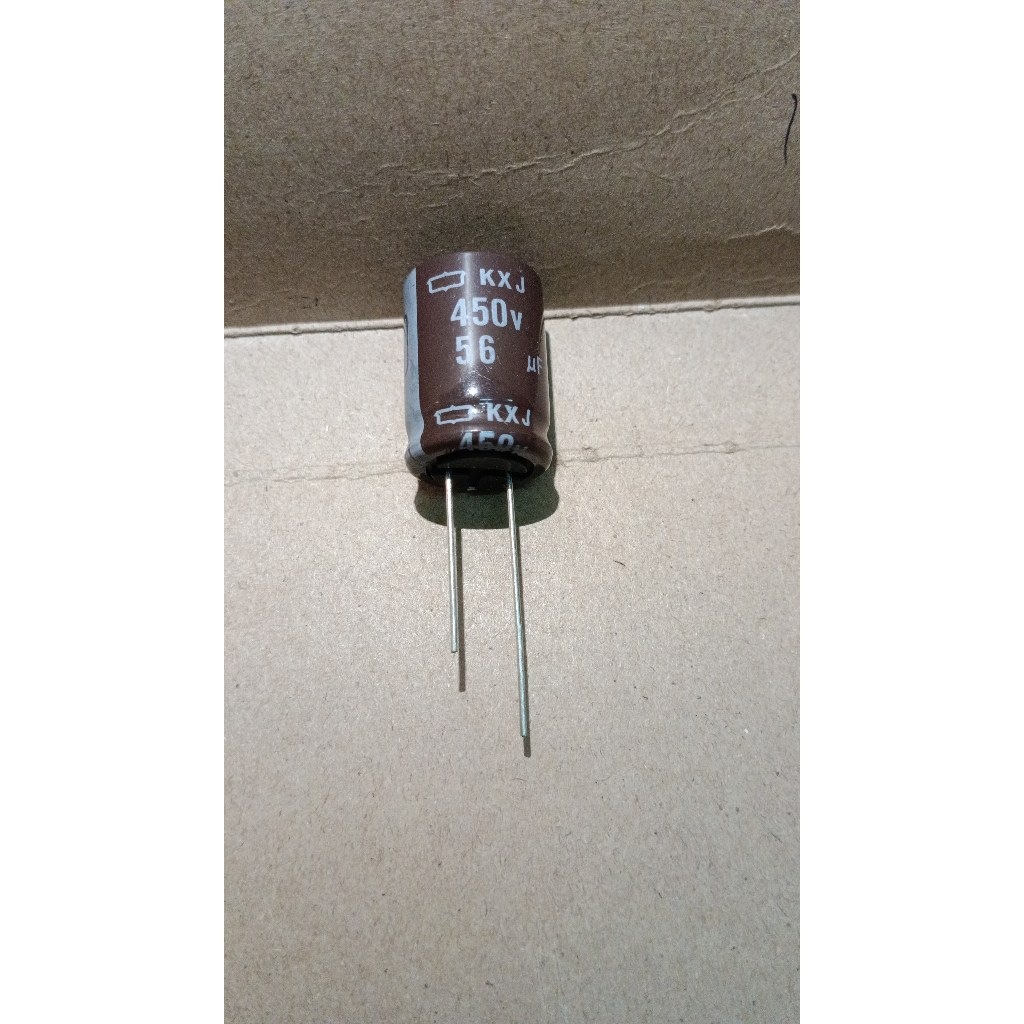 6064 kapasitor elco 56uf 56 uf 450v 450volt 450 volt nippon chemicon