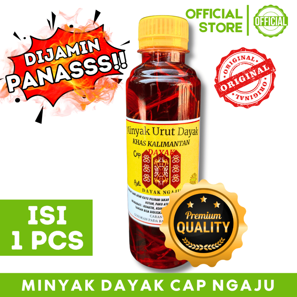 Minyak Urut Dayak | Minyak Merah Dayak Bu Ida [Original] Khas Kalimantan Cap Dayak Ngaju 100% Ori