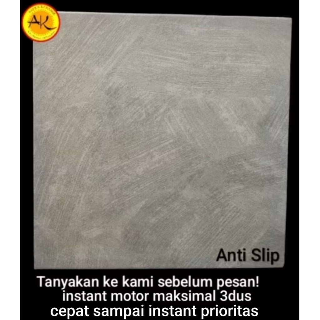 Gaston Medium grey 50x50  keramik lantai teras Garasi kamar mandi Anti Slip motif industrial