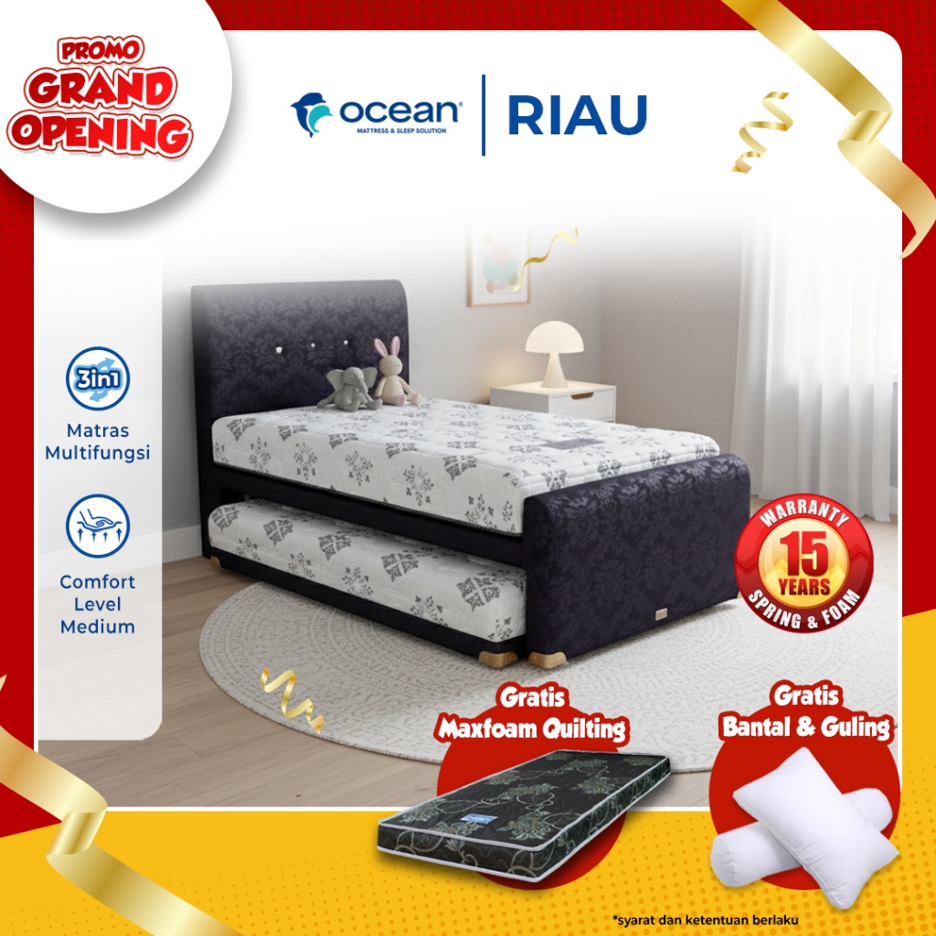 OCEAN SPRINGBED - 2 IN 1 / KASUR DORONG / MATRAS ANAK / BED DORONG 3 IN 1 PASSIONATE 120 BY OCEAN