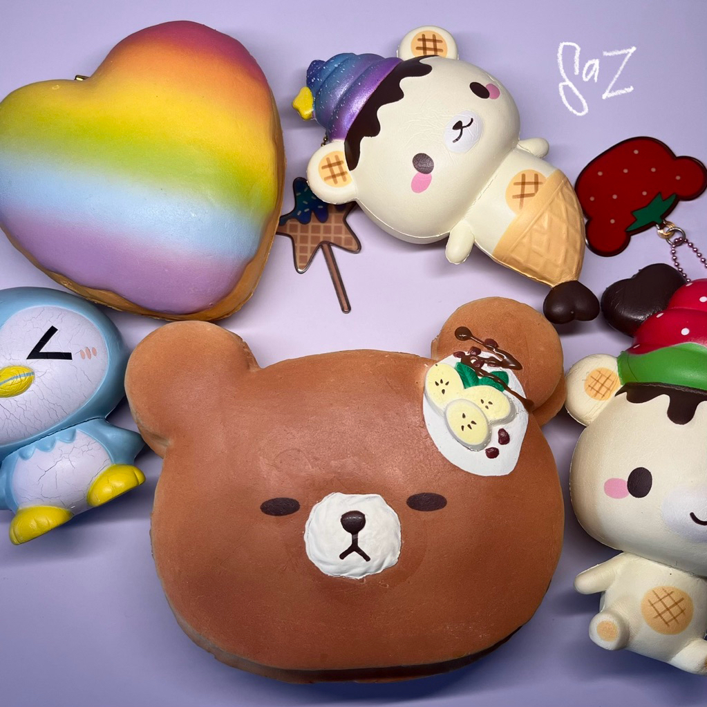 preloved squishy licensed | punimaru creamiicandy i bloom yummiibear mermaid strawberry penguins don