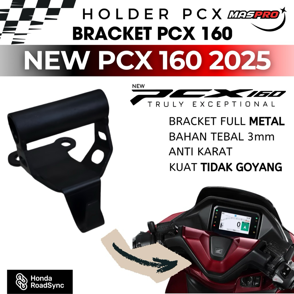 Gantungan barang & bracket Phone Holder PCX 160 roadsync 2025