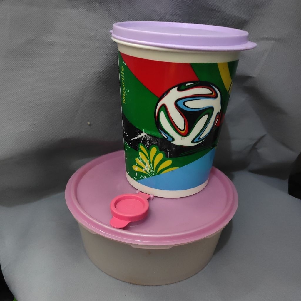 Toples tempat Snack Deco 1,2L & 1,9L Tupperware ORI second PL mantan